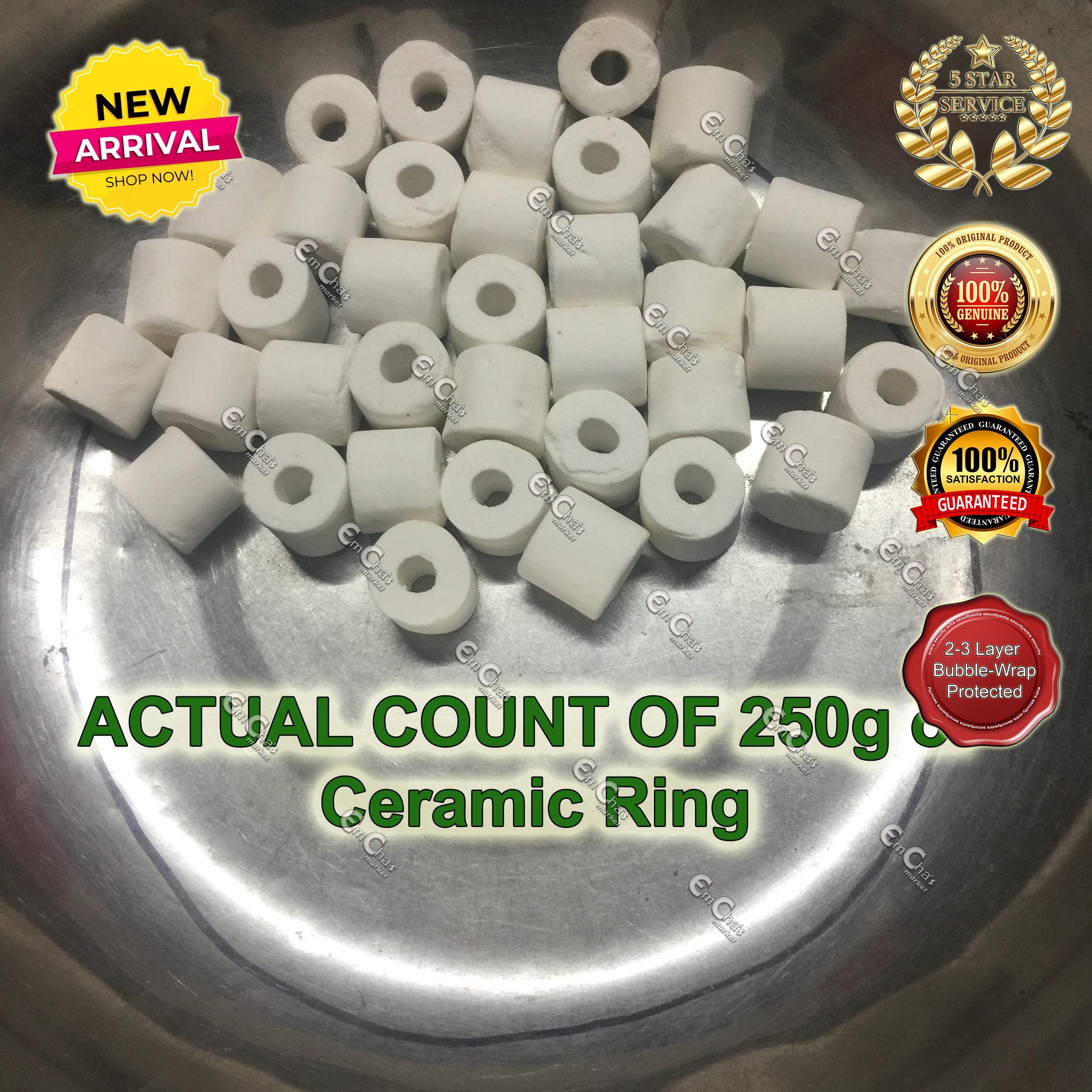 250g Aquarium ORIGINAL LARGE Ceramic Ring (BIGGIE SIZED WHITE RING