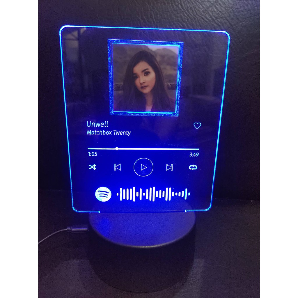 3D LED Spotify Frame Lamp Song of Your Choice Photo of Your Choice ...