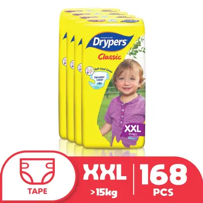 Drypers Classic Family Pack XXL 42's Pack of 4