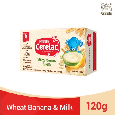 CERELAC Wheat Banana and Milk Infant Cereal 120g