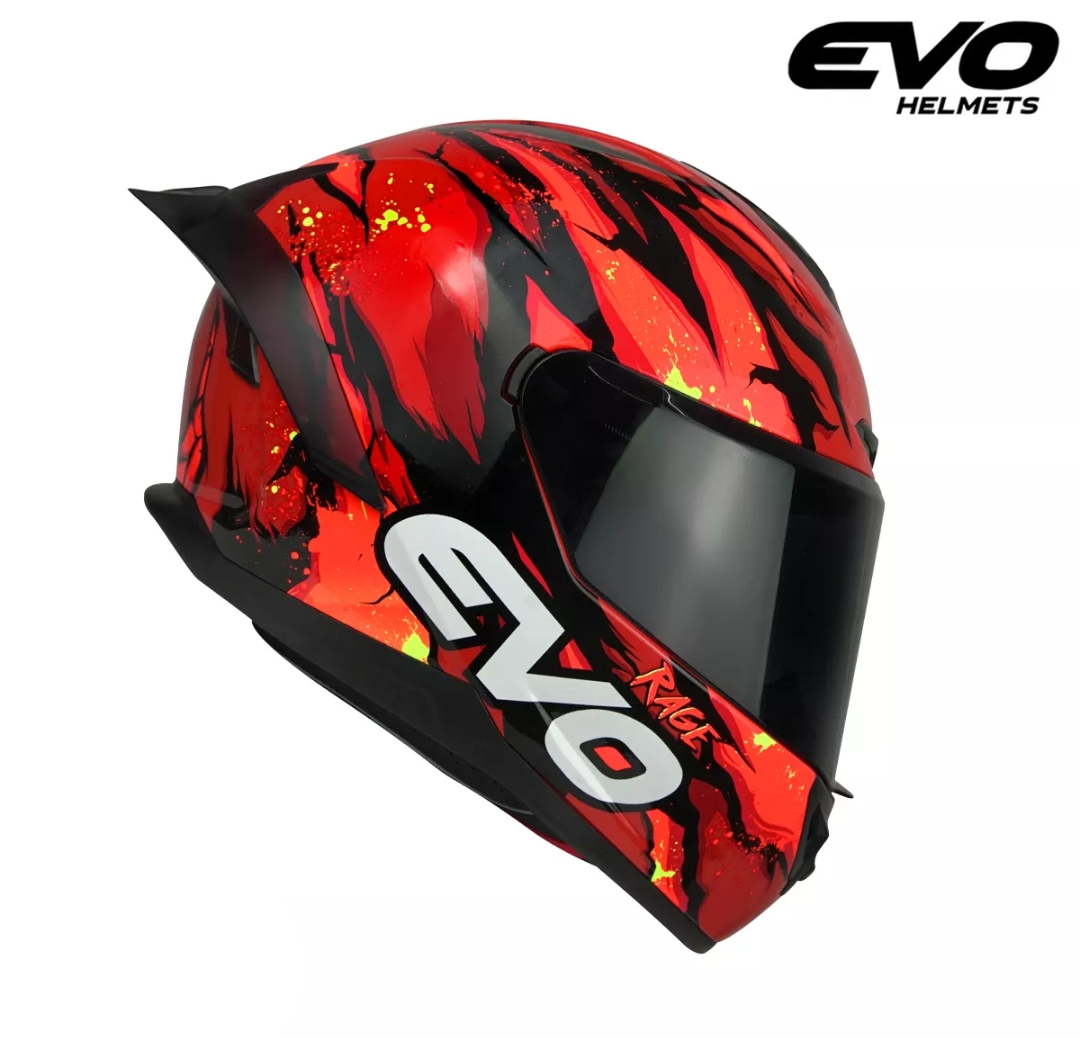 EVO XR03 RED ORANGE FULL FACE HELMET Lazada PH