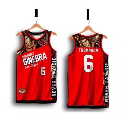 Barangay Ginebra San Miguel Basketball Jersey Official PBA Philippines #34  Ellis
