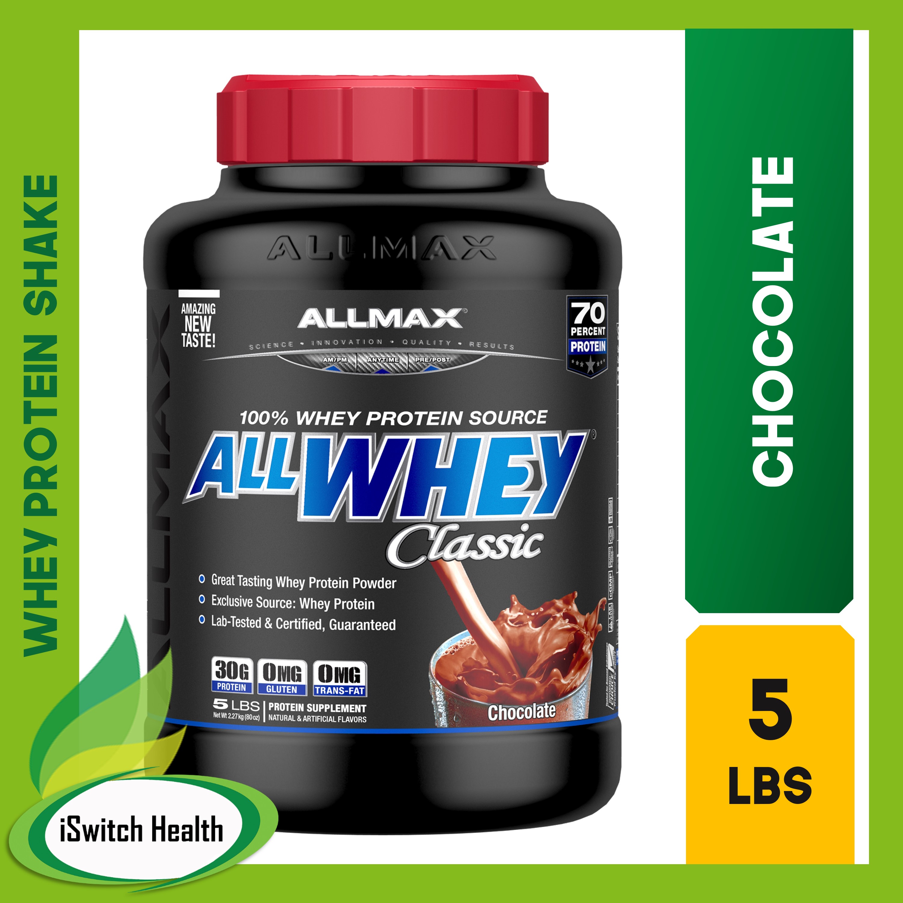 Allmax Nutrition All Whey 100 Classic High Potency Protein Shake 5lbs Whey Protein Powder 7658