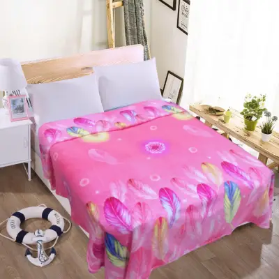 Anii Home New Soft Warm Solid Warm Micro Plush Fleece Blanket Throw Rug Sofa Bed BL04