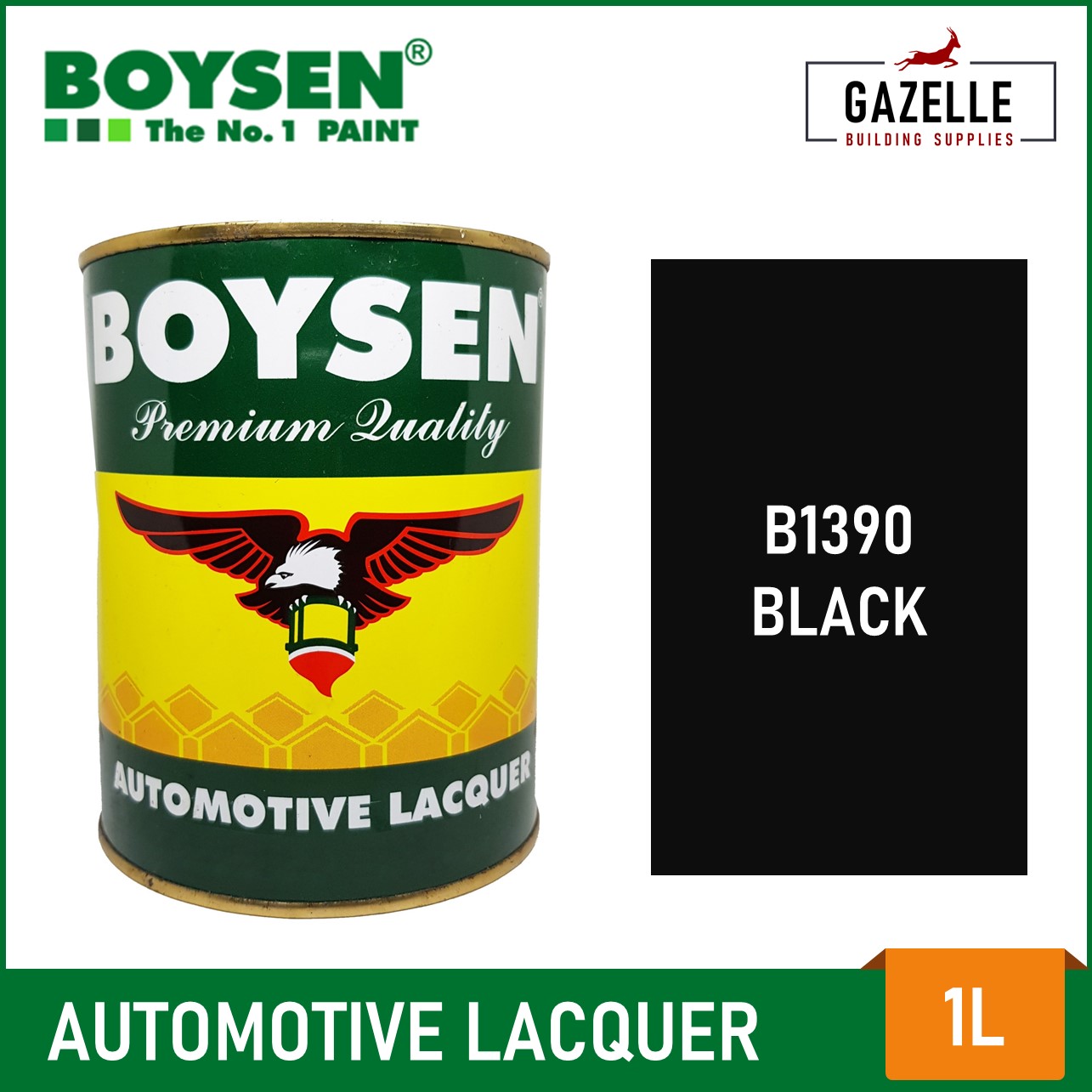 Boysen Automotive Lacquer Black B1390 1L Lazada PH