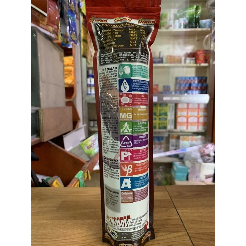 Gamefowl Carbomax G Carbo Loader and Feed Enhancer El Campeon 150 grams