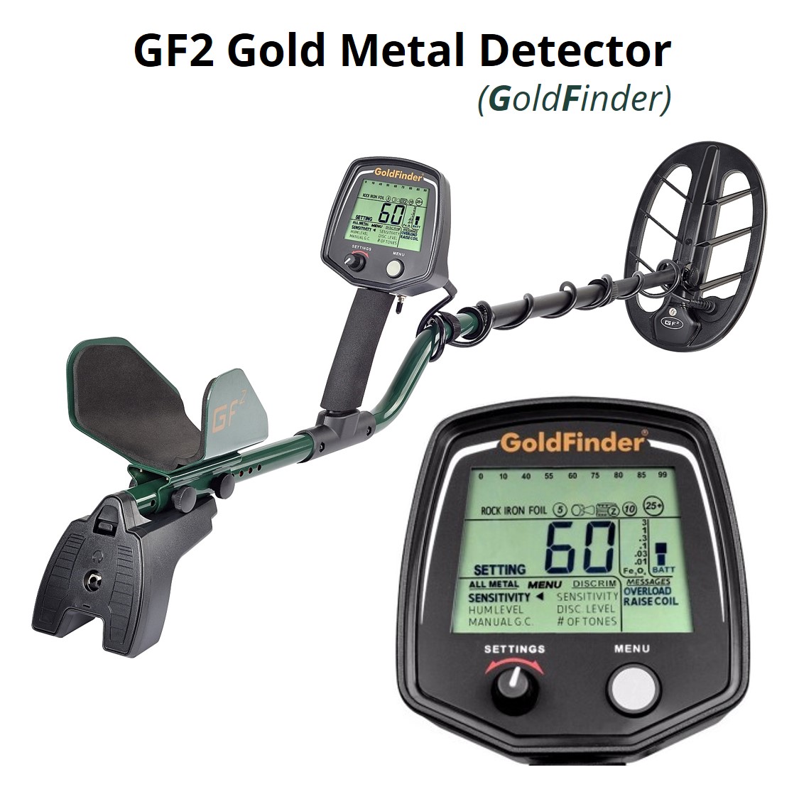 GF2 Metal Detector - Professional Gold Prospecting Metal Detector with ...