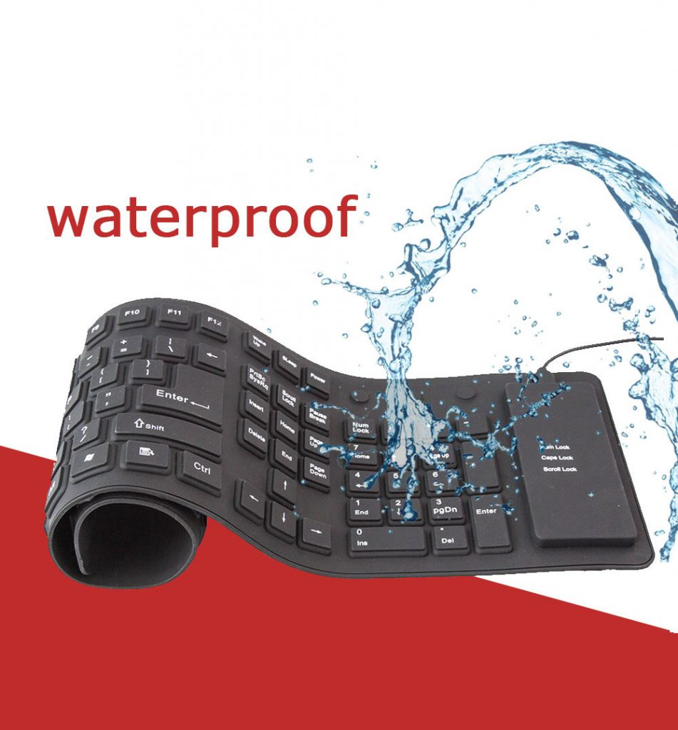 ️aja New Portable Silent Foldable Silicone Keyboard Usb Wired Flexible Soft Waterproof Roll Up 5152