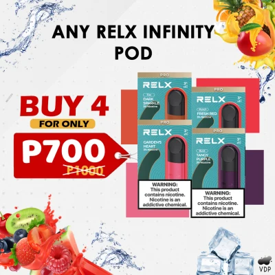 Relx Infinity Pro Pods Buy Any 4 Promo for 700 ( Relx 4 The Win ) Vape Depot Philippines / VDP