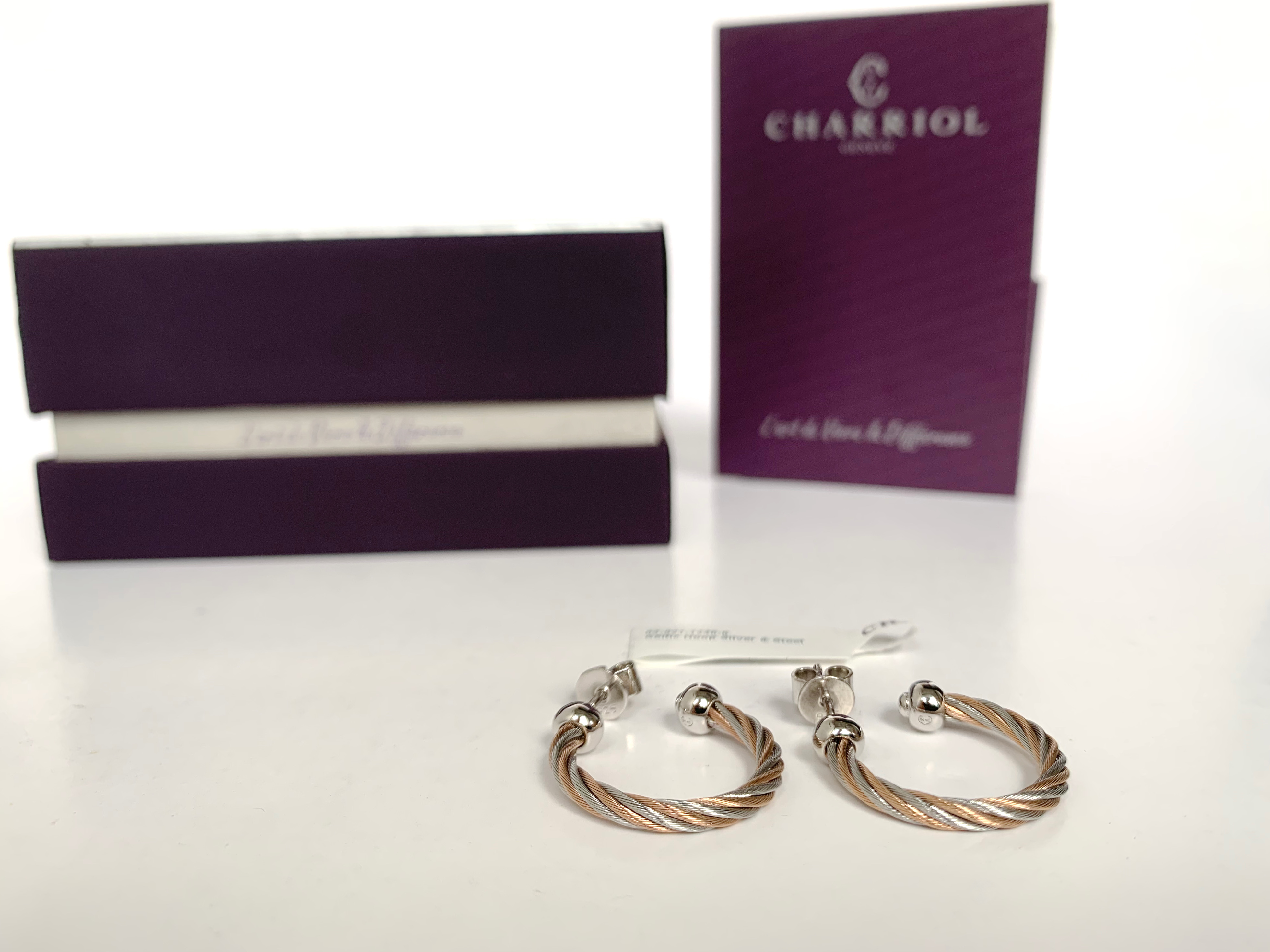 Charriol Earrings Celtic 03-921-1240-0 Rose Gold PVD  Grey | Lazada PH