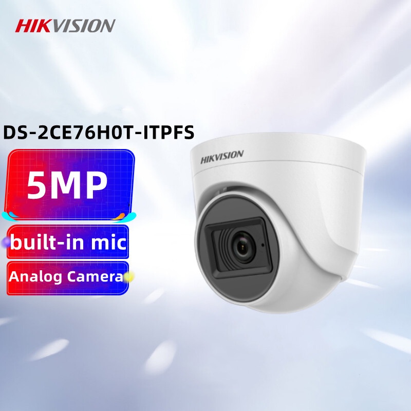 Hikvision 5MP HD IR Fixed Turret CCTV Camera With audio Indoor Wired