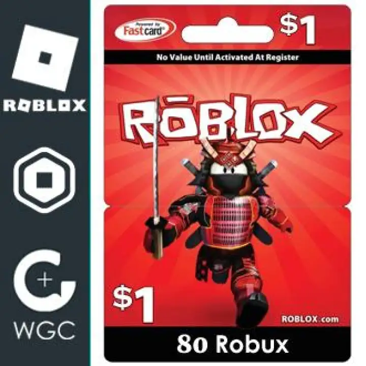 1 Roblox Credit 80 Robux No Physical Gift Card Code Lazada Ph - most easiyest way to buy bc in roblox no need credit card