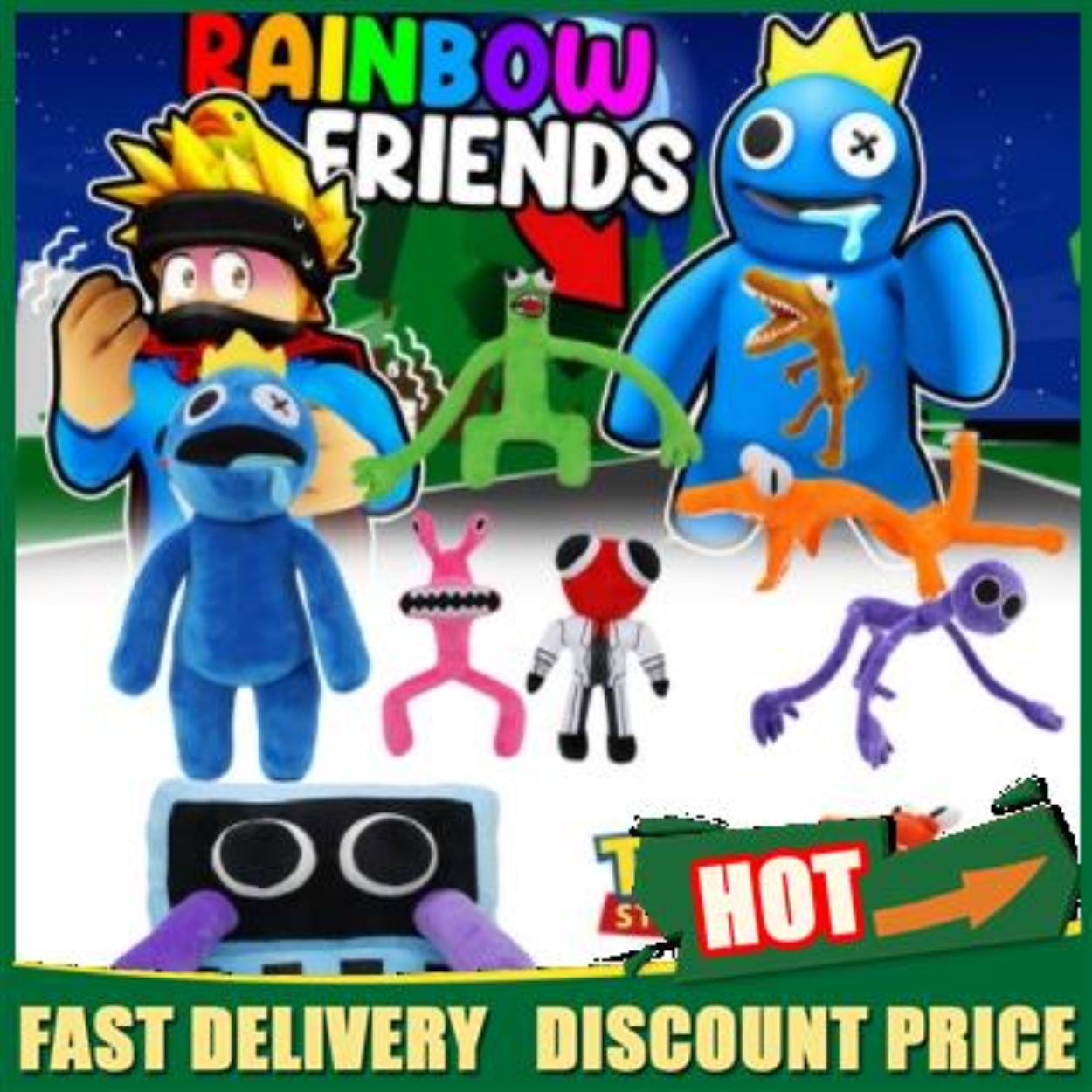 Roblox Rainbow friends Stop Motion animation with clay(red,blue