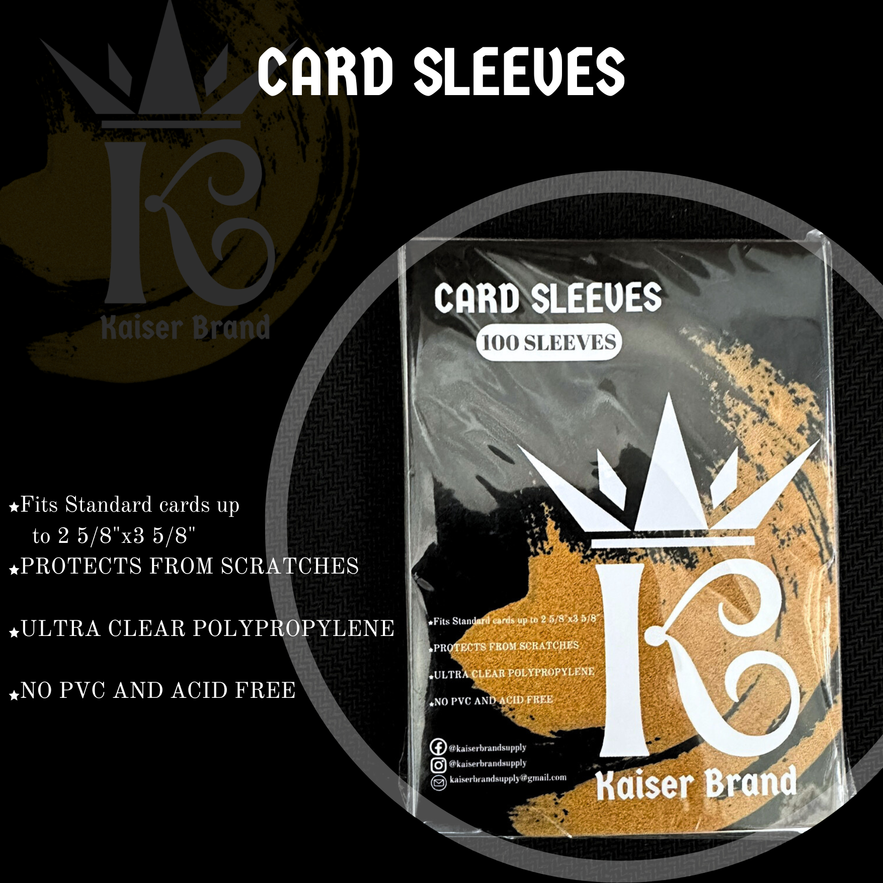 2 5/8 x 3 5/8 card sleeves Fanatics 35pt Toploaders these crystal Kaiser Brand Supply 2 5/8\