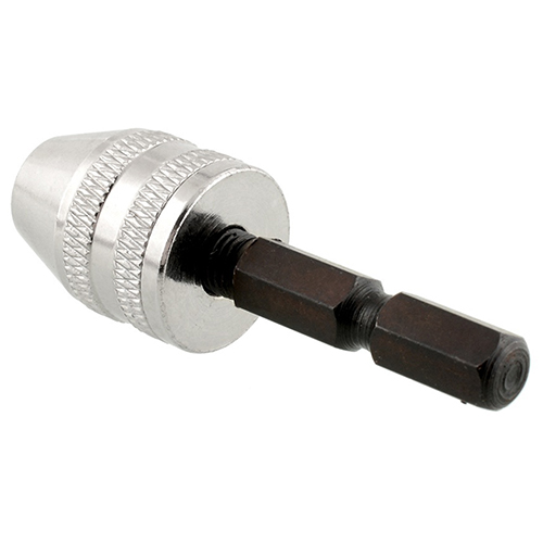 Farfi 6mm 1/4 Inch Keyless Drill Chuck Adapter Silver Color Brick Rotary Tool Drill