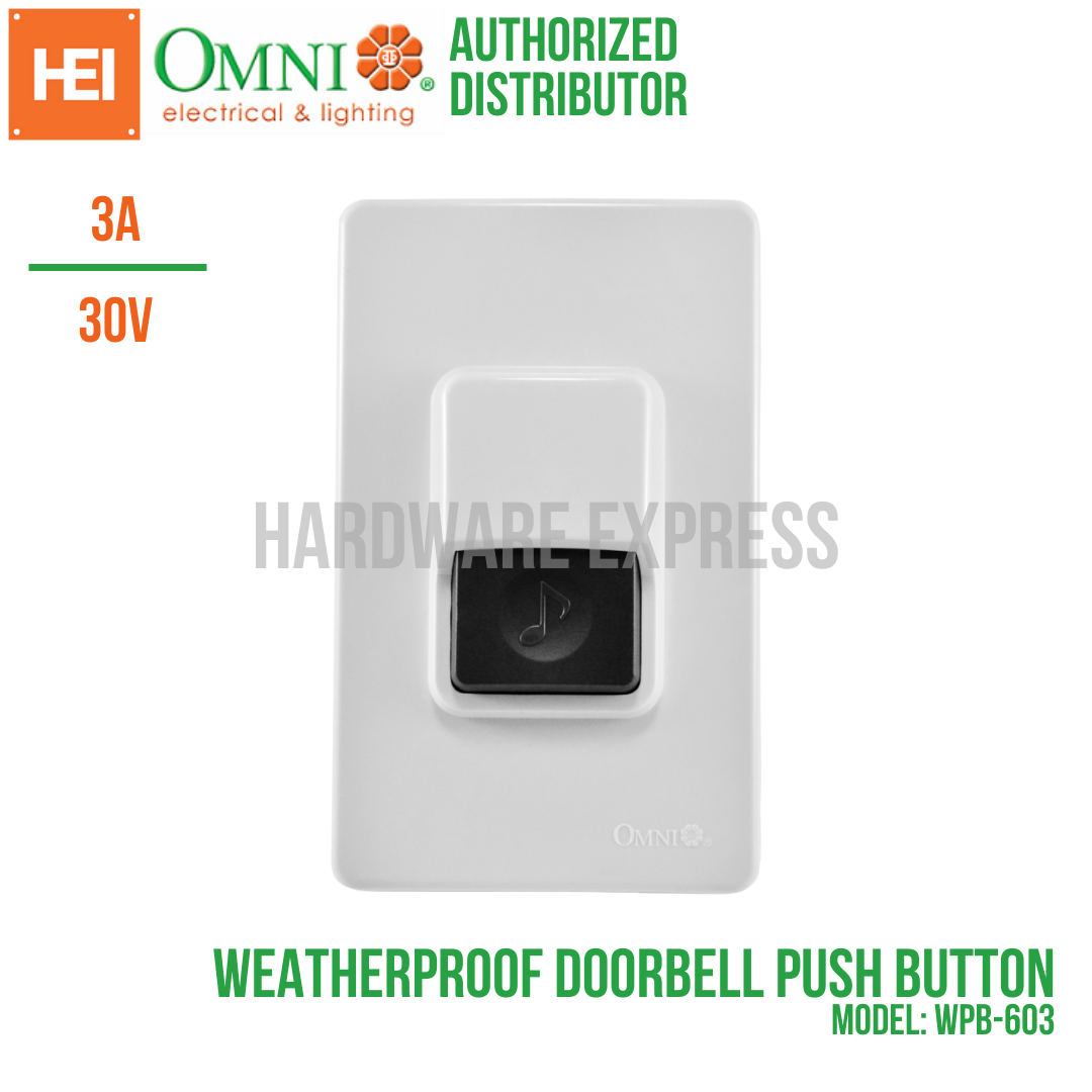 Omni Weatherproof Doorbell Push Button WPB603 Lazada PH