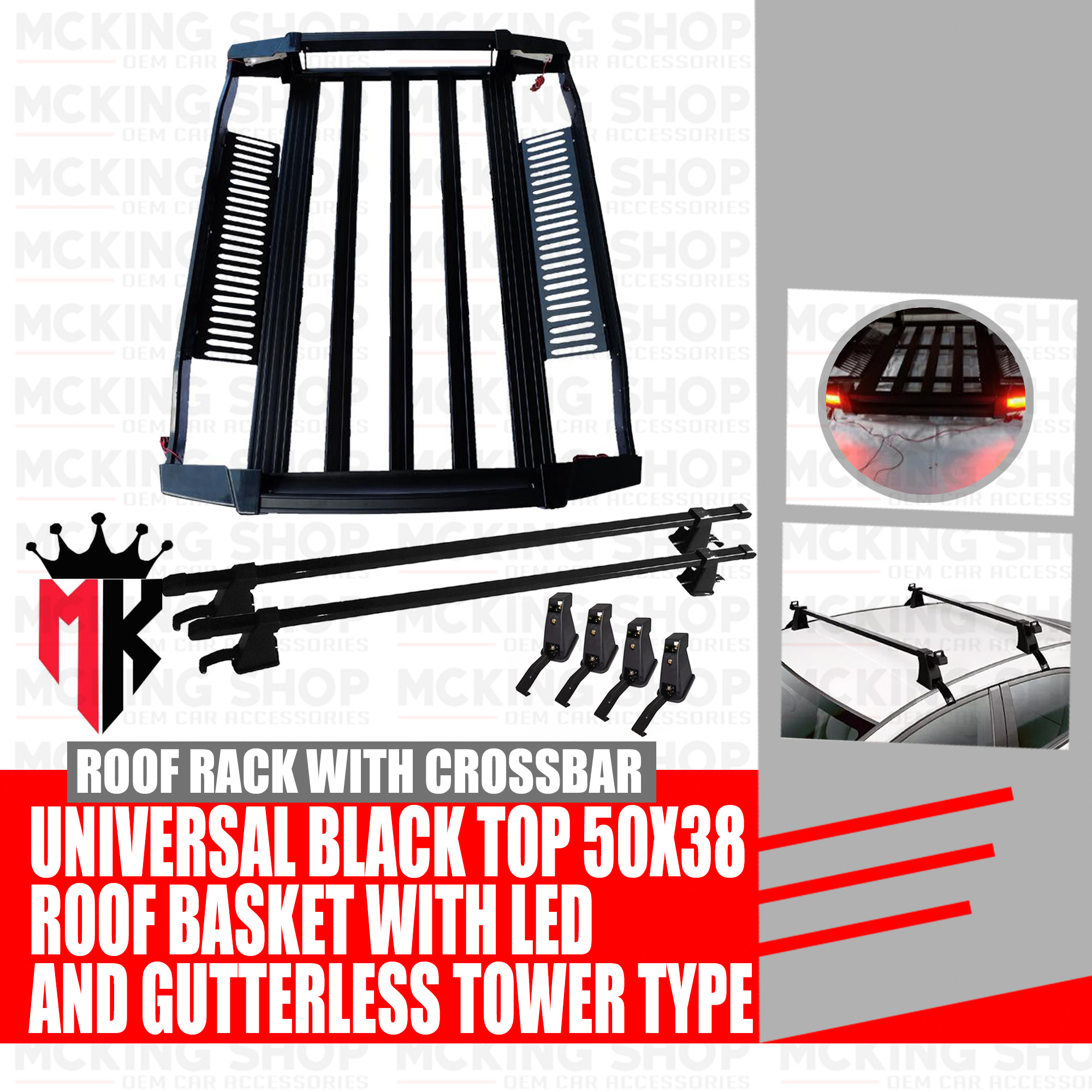 Universal Black Top Roof Rack Roofrack Top load Topload Basket