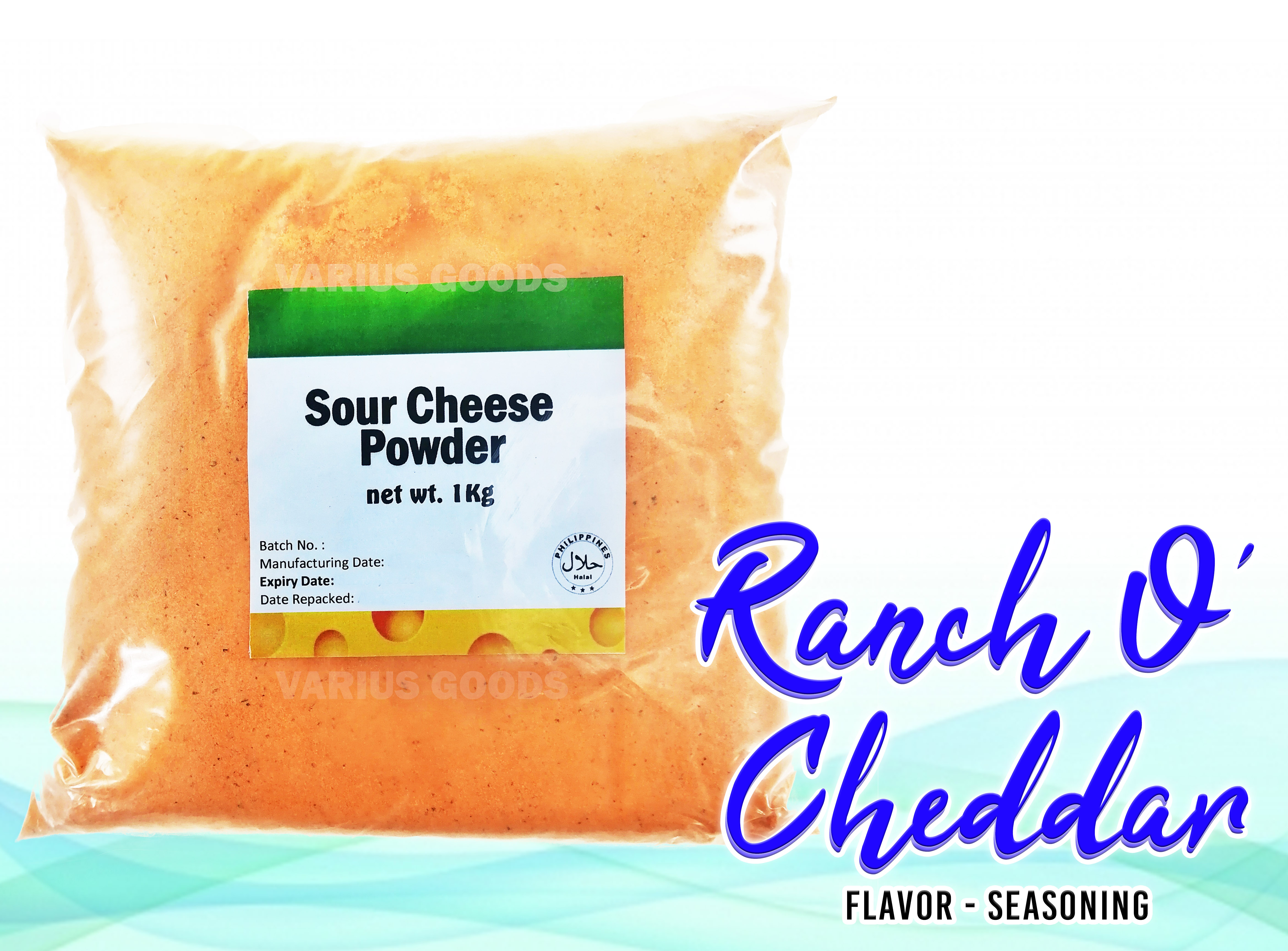 1 Kilogram RANCH O CHEDDAR a.k.a SOUR CHEESE Flavor Powder for Fries ...