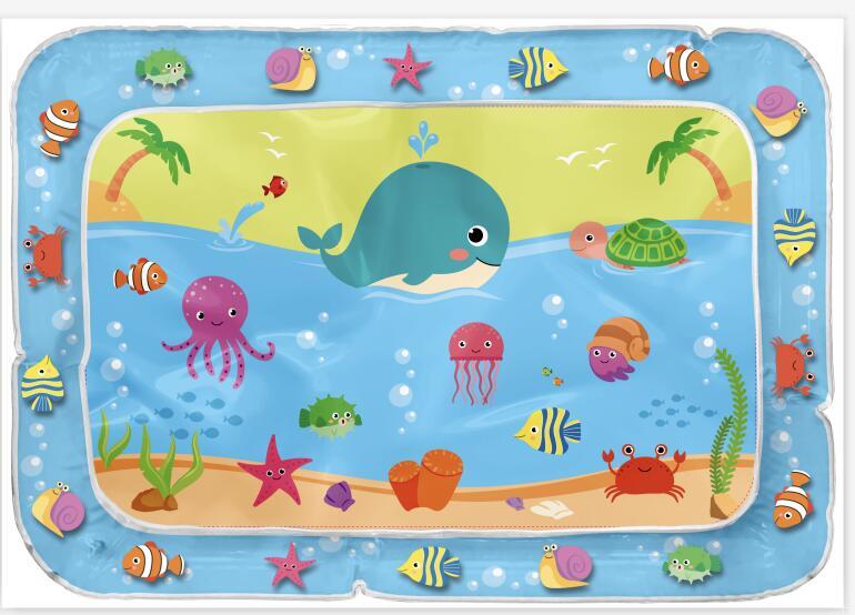 Inflatable Baby Water Mat Fun Activity Play Center PVC Safety Playmat