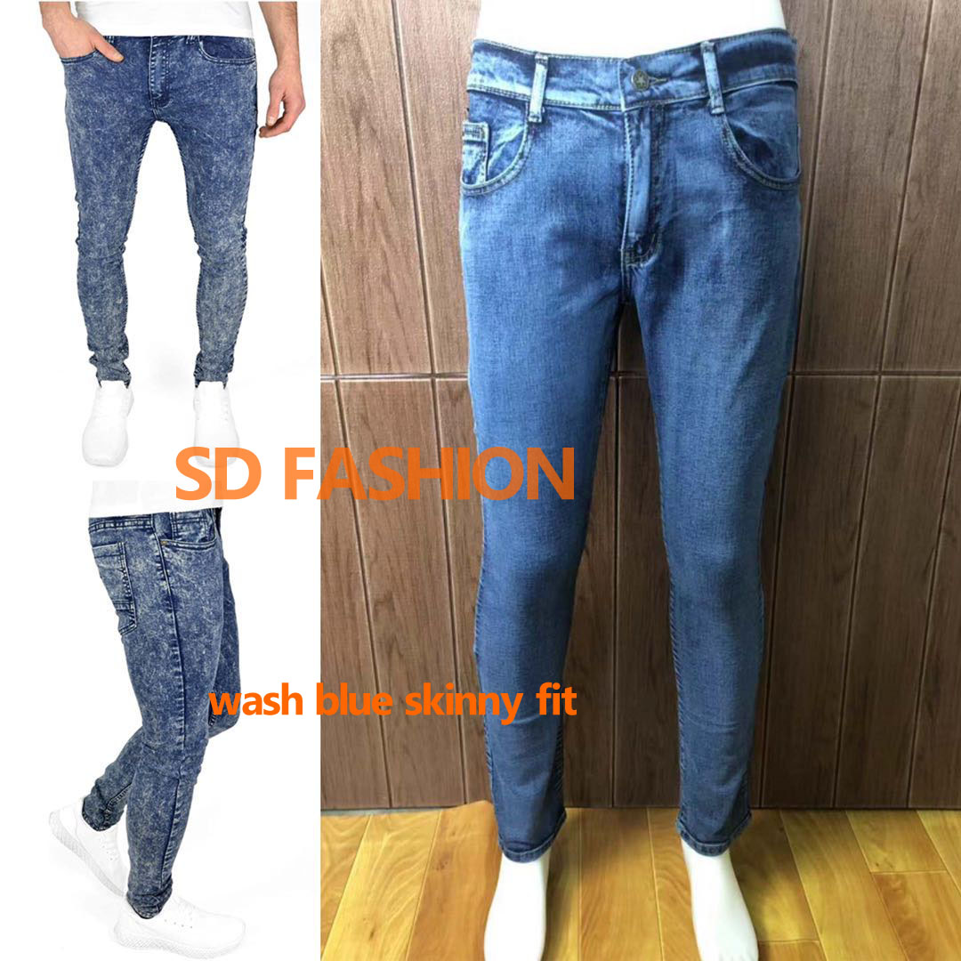 Skinny Light Blue Funky Men Jeans in Wash Maya Garment Co Limited  China  Jeans and Trousers price  MadeinChinacom