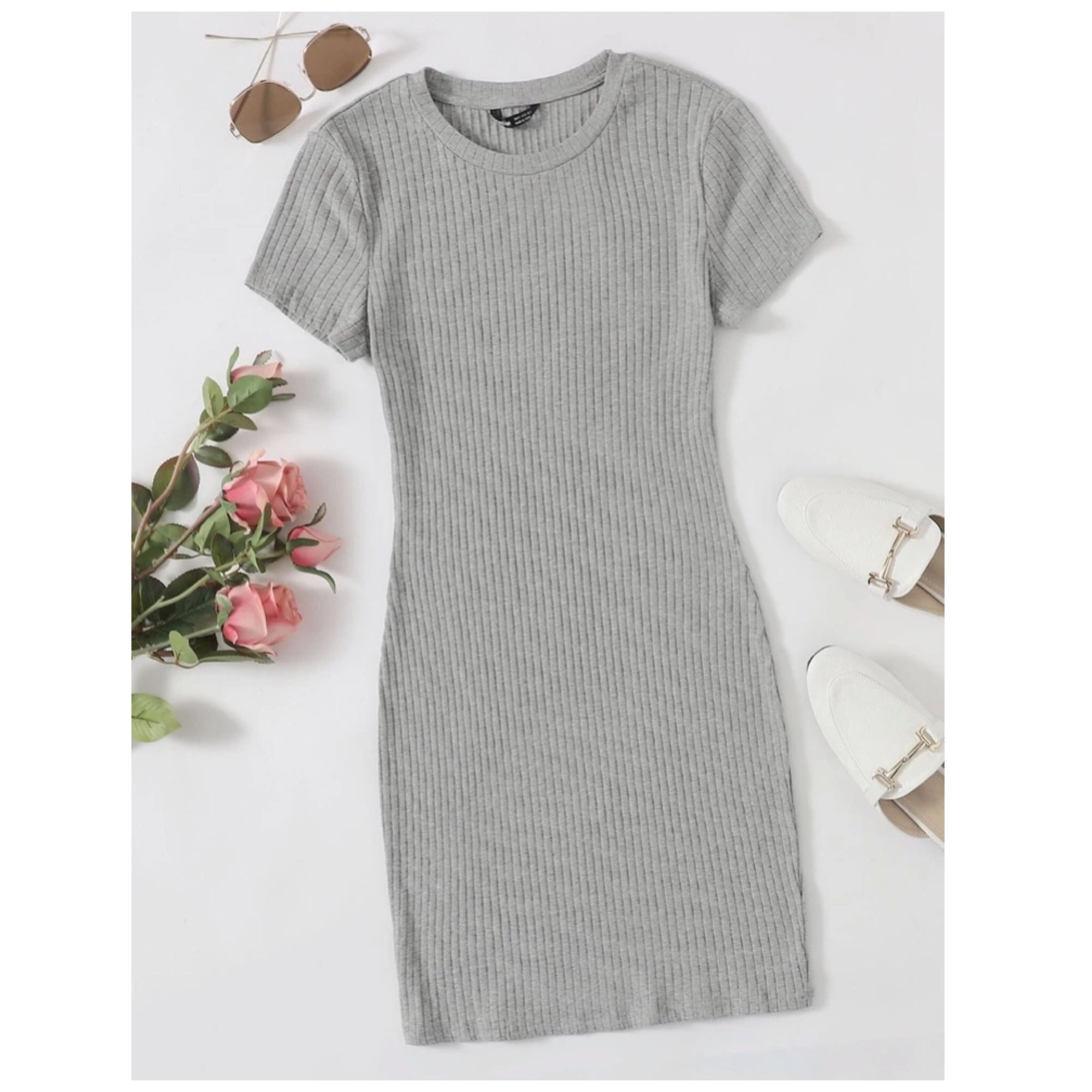 Solid Rib-Knit Bodycon Dress | Lazada PH