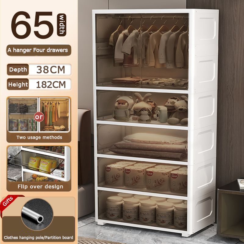 Transparent Large Space Plastic Durabox Megabox Drawer Wardrobe