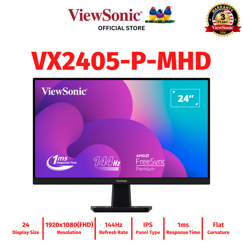 ViewSonic VX2405-P-MHD 24” Full HD IPS Gaming Monitor Lazada PH