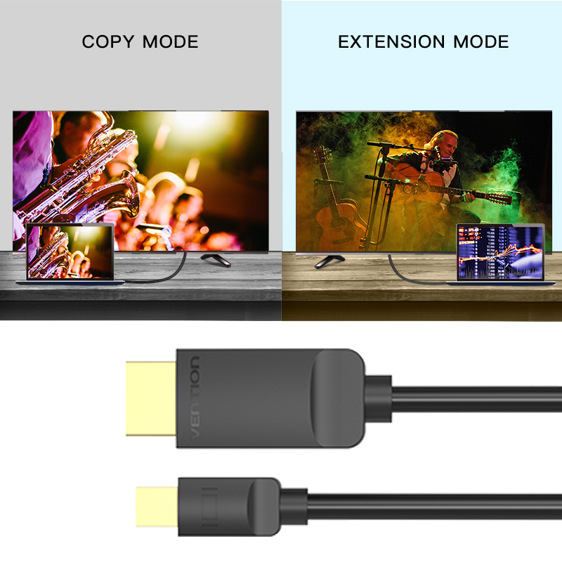 Vention Thunderbolt Mini DP to HDMI Cable Mini Displayport to HDMI Cable Computer TV Adapter for PC HDTV Projector 1080P