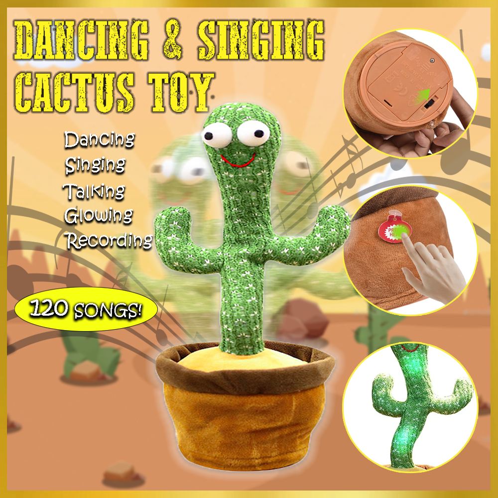 Talking Toy Dancing Cactus Doll 