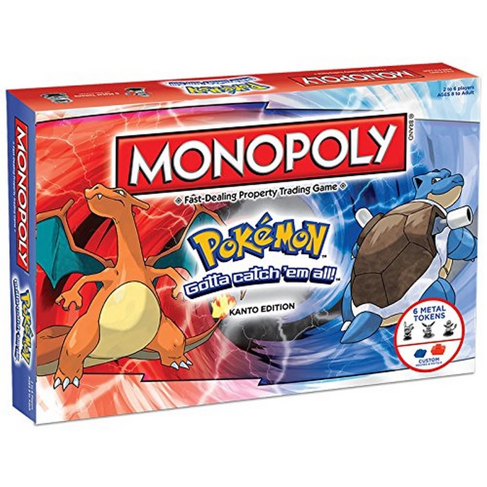 Buyer Central Monopoly Pokemon Kanto Edition Classic Card Board Games For Adults Teens Kids Friends Group Play Fun Family Friendly Social Party Drinking Game Set Collection Toys Girls