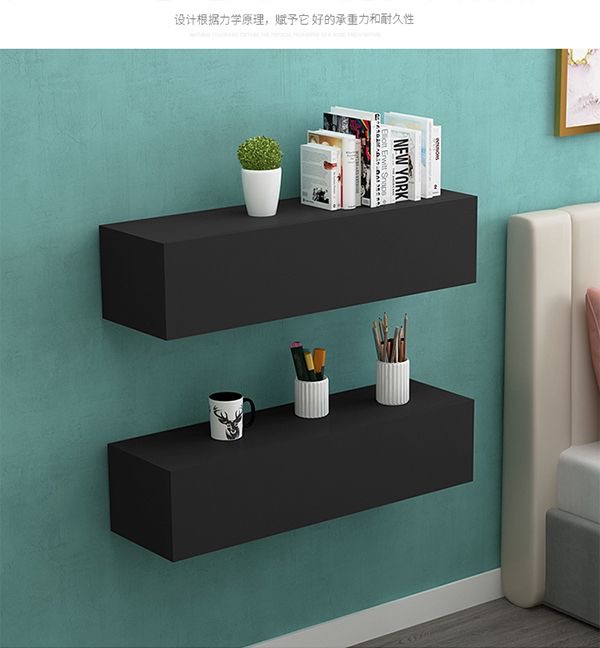 Wall mounted shelving drawer cabinet background wall decoration rack ...