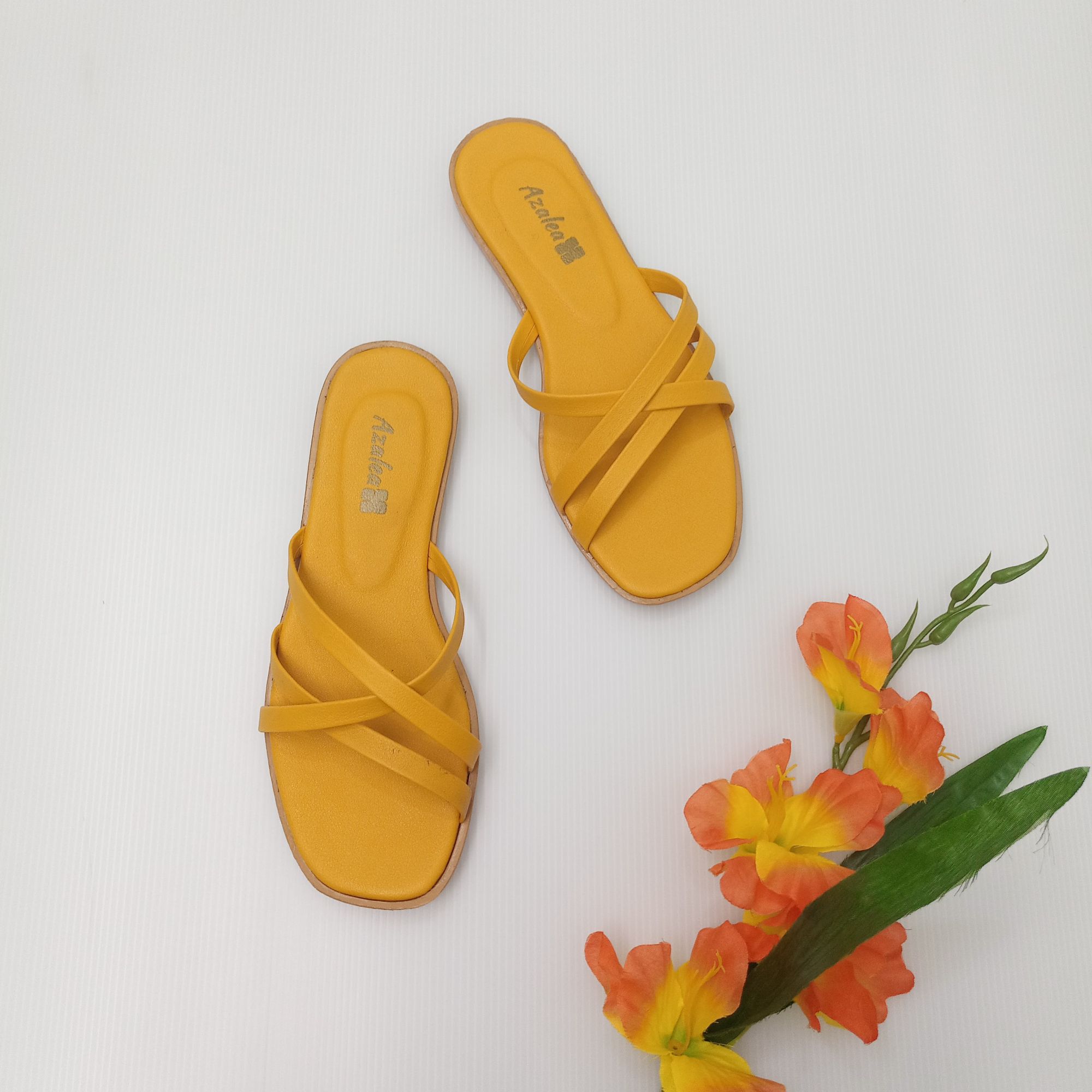 Mustard flat hot sale sandals