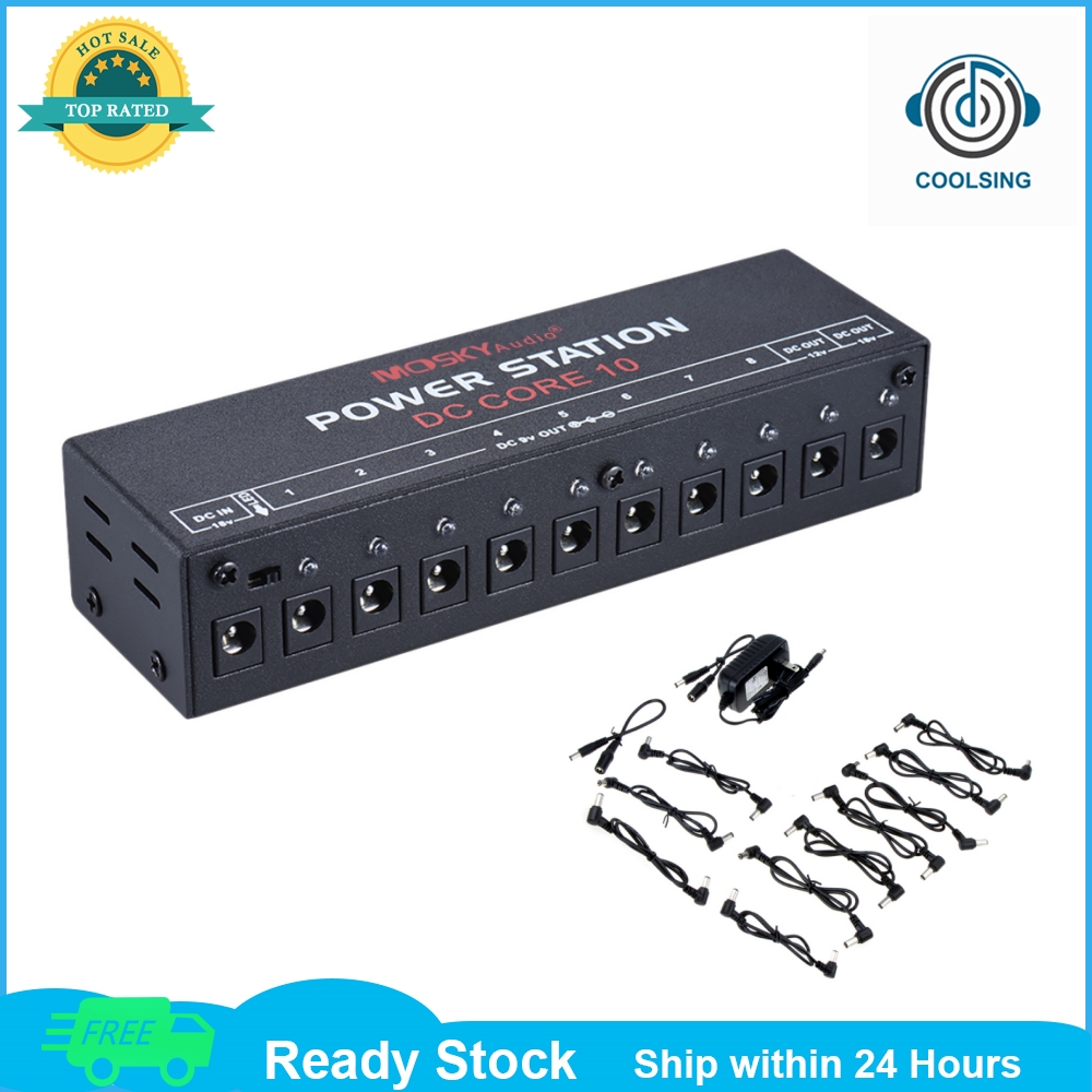 MOSKYAudio Mini Power Supply Station 10 Isolated DC Outputs for 9V