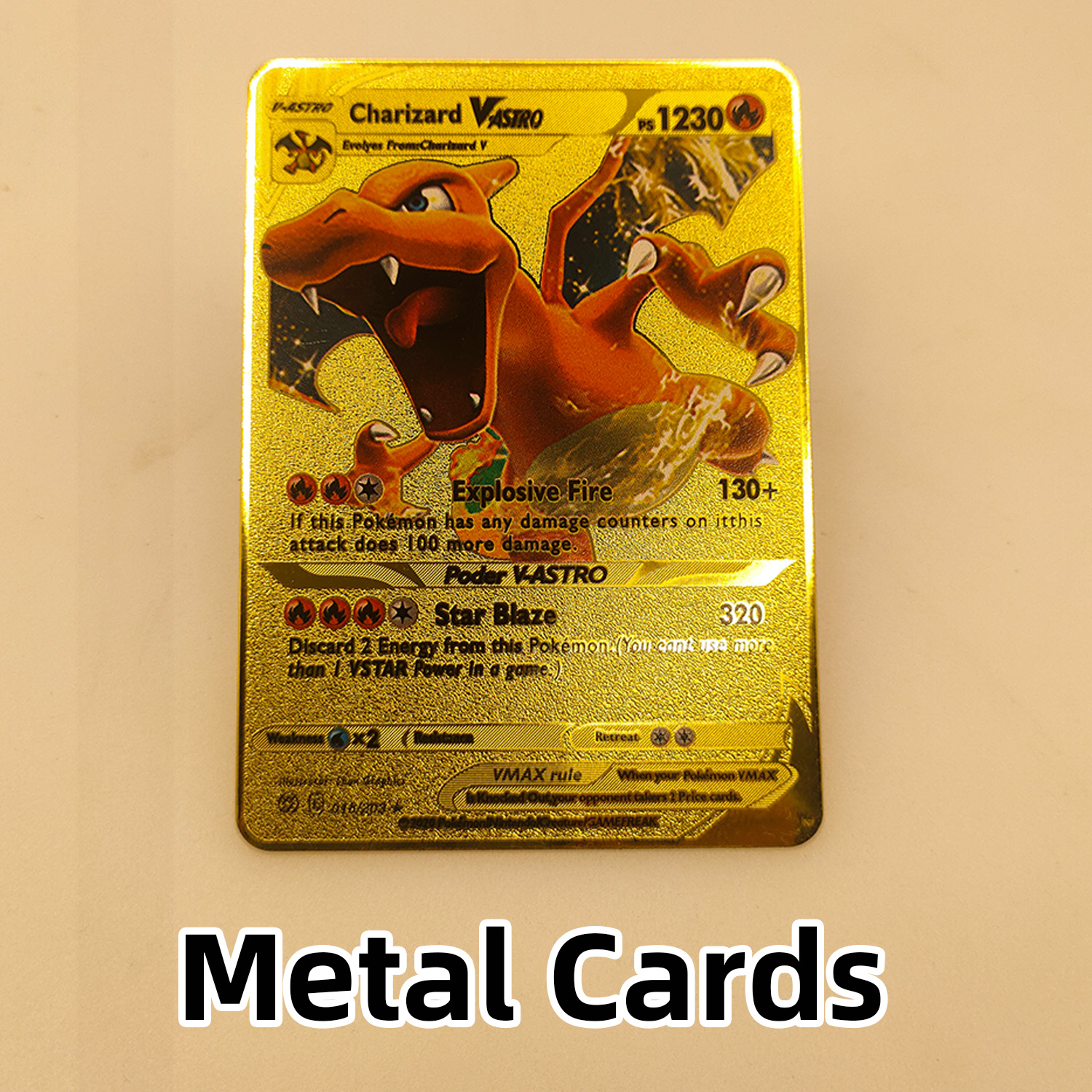Pokemon Cards Metal Gold, Vmax Gx Ex Pokemon Card