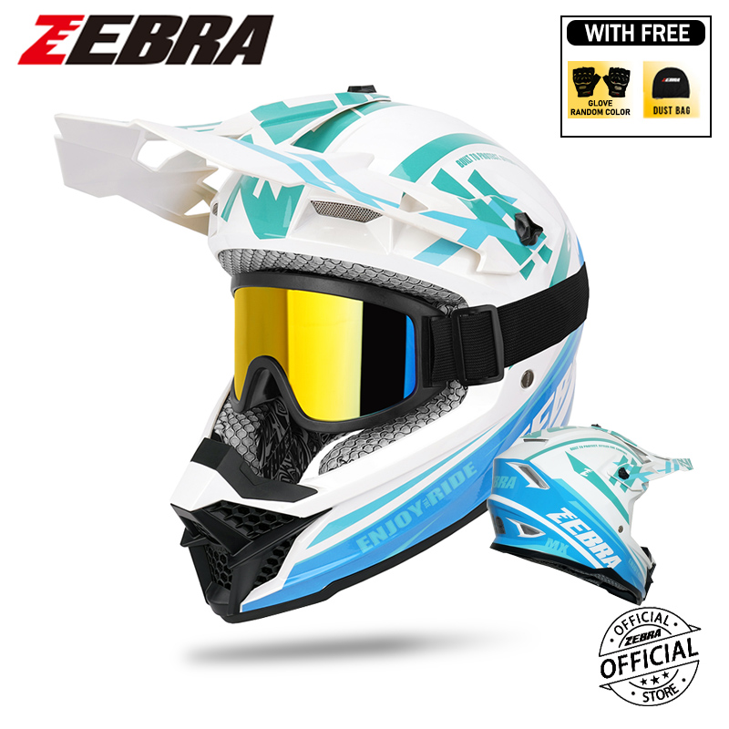 Zebra motocross sale helmet