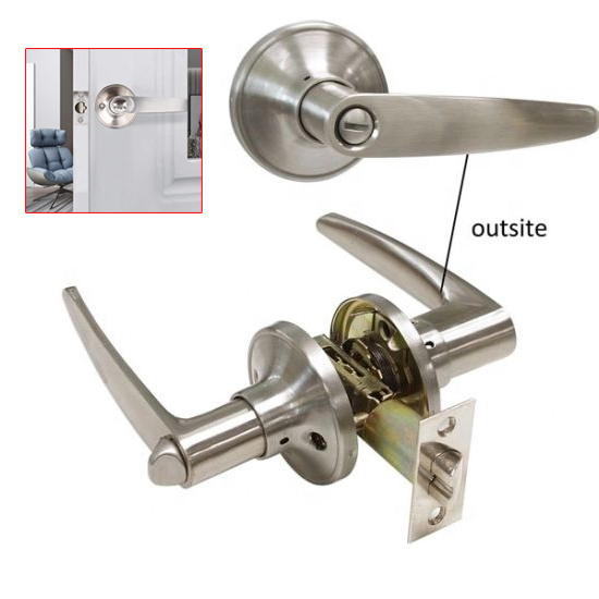 Door knob Lock001Lever Type Doorknob Lockset / Lever Door Knob