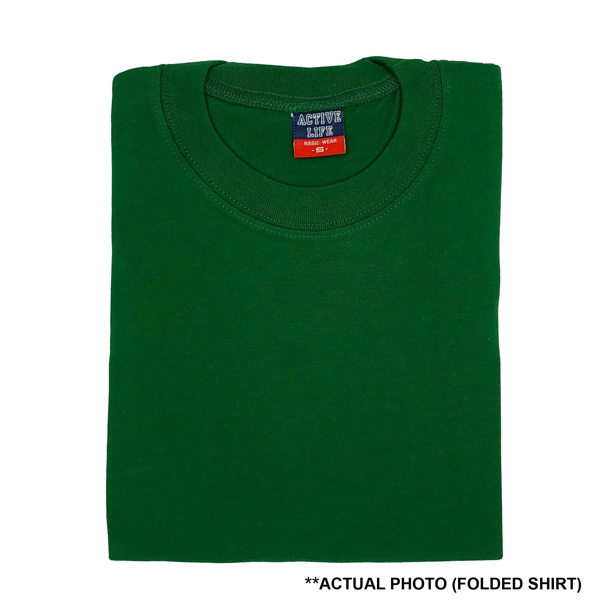 green tee shirt