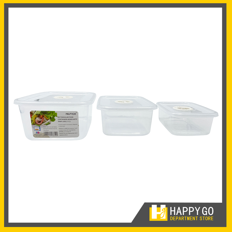 Round / Rectangular Food Containers Boxes with Vented Lids Storage