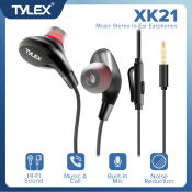 TYLEX XK21 In-Ear Earphones with Microphone - Wired Headset