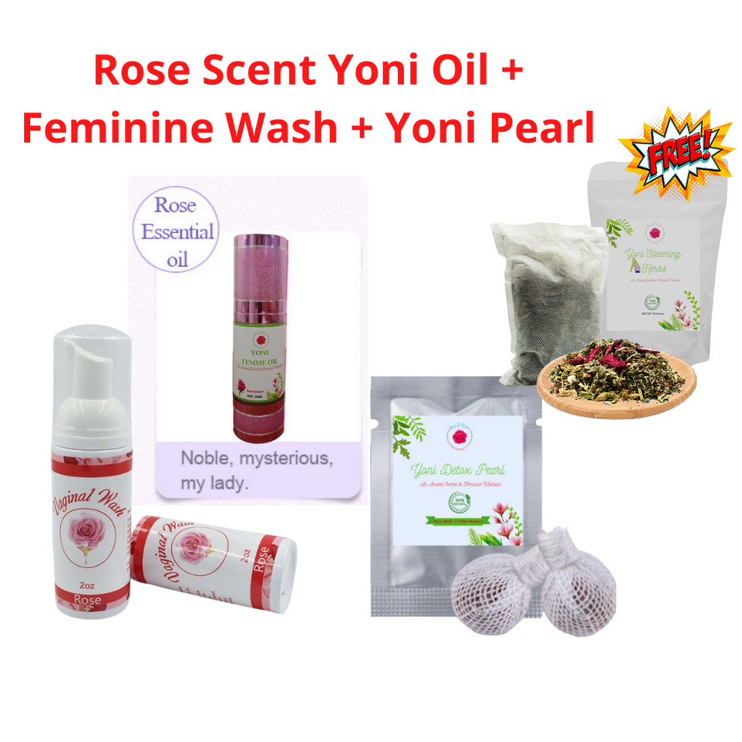 COMBO (Yoni Oil + 3pcs Detox Pearl + Feminine Wash) Womb Wellness Yoni ...