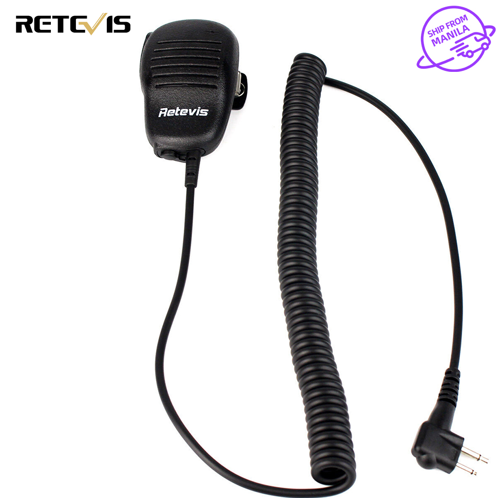 Retevis Way Radio Mic with 3.5mm Audio Jack Pin Shoulder Speaker  Microphone for Motorola CLS1110 GP2000 RMU2040 RMM2050 Walkie Talkies (1  Pack) Lazada PH