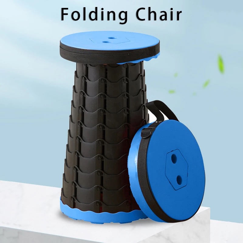 Telescopic Retractable Foldable Adjustable Portable Stool Chair With