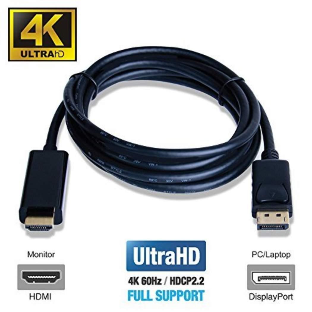 1.8m Displayport To HDMI Cable DP Male To Male Converter | Lazada PH