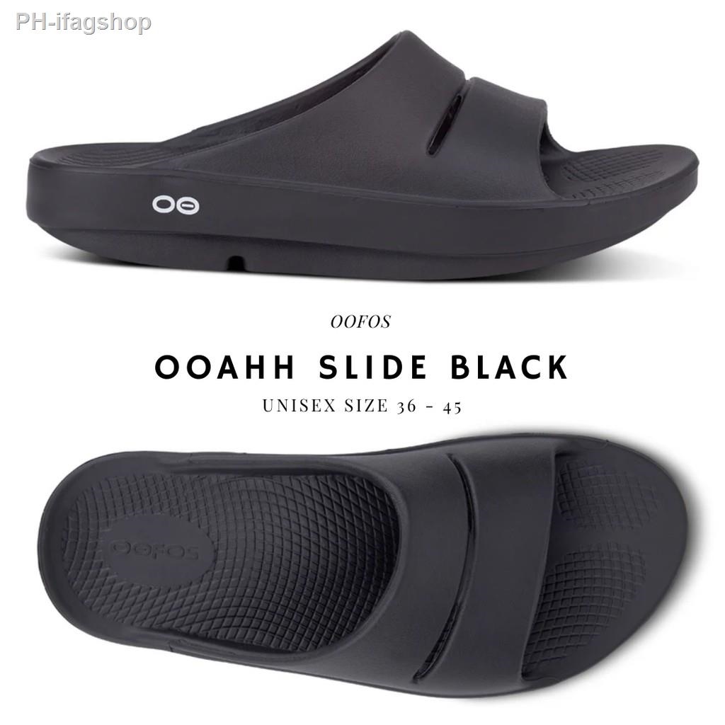 OOFOS Unisex OOahh Sport Slide Sandals - Recovery Footwear For Men & Women (Matrix Black)