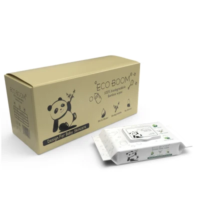 BOX OF 9 ECO BOOM 100% Biodegradable Bamboo Wipes
