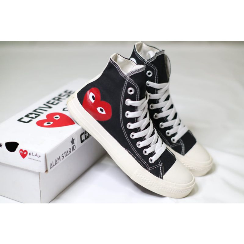 Converse all star 70s high cdg play love Shoes In black white size 36 To 43  premium Quality Prices 