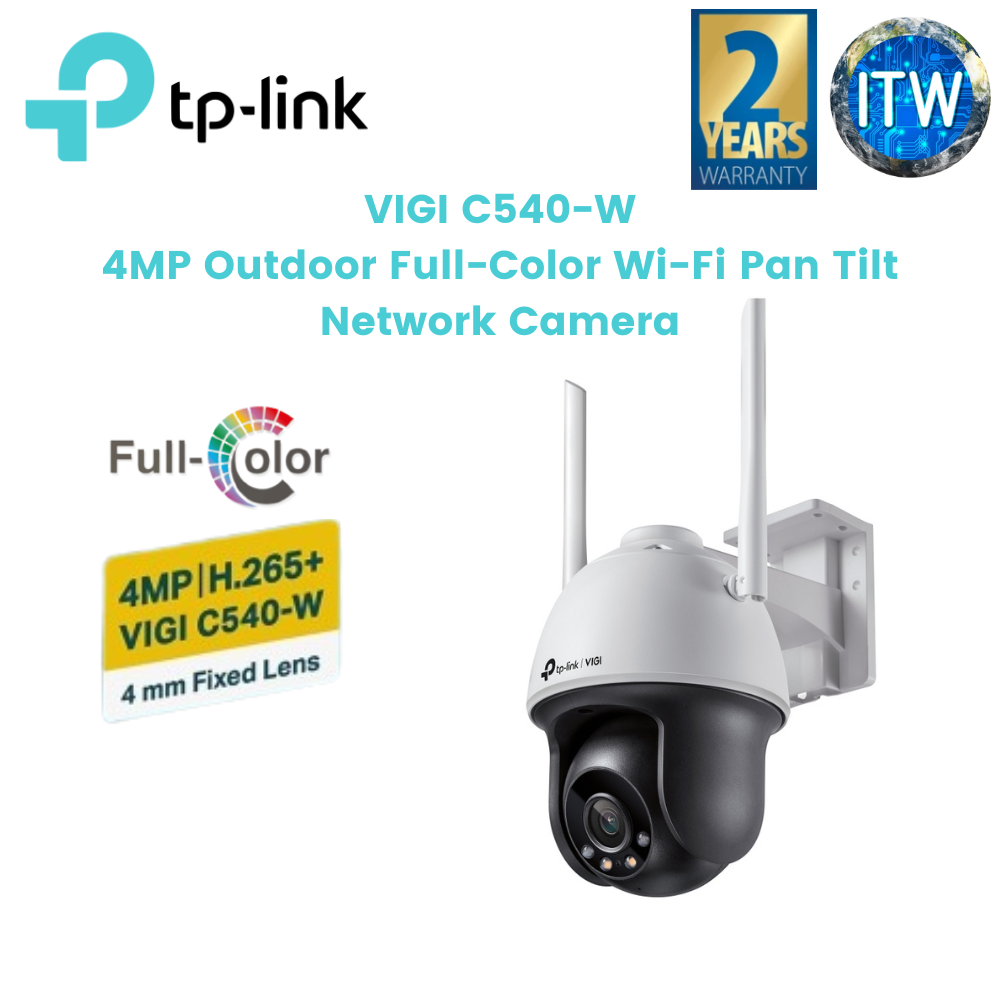 TP-Link VIGI C540 4mm 4MP Outdoor Full-Color Pan Tilt Network Camera