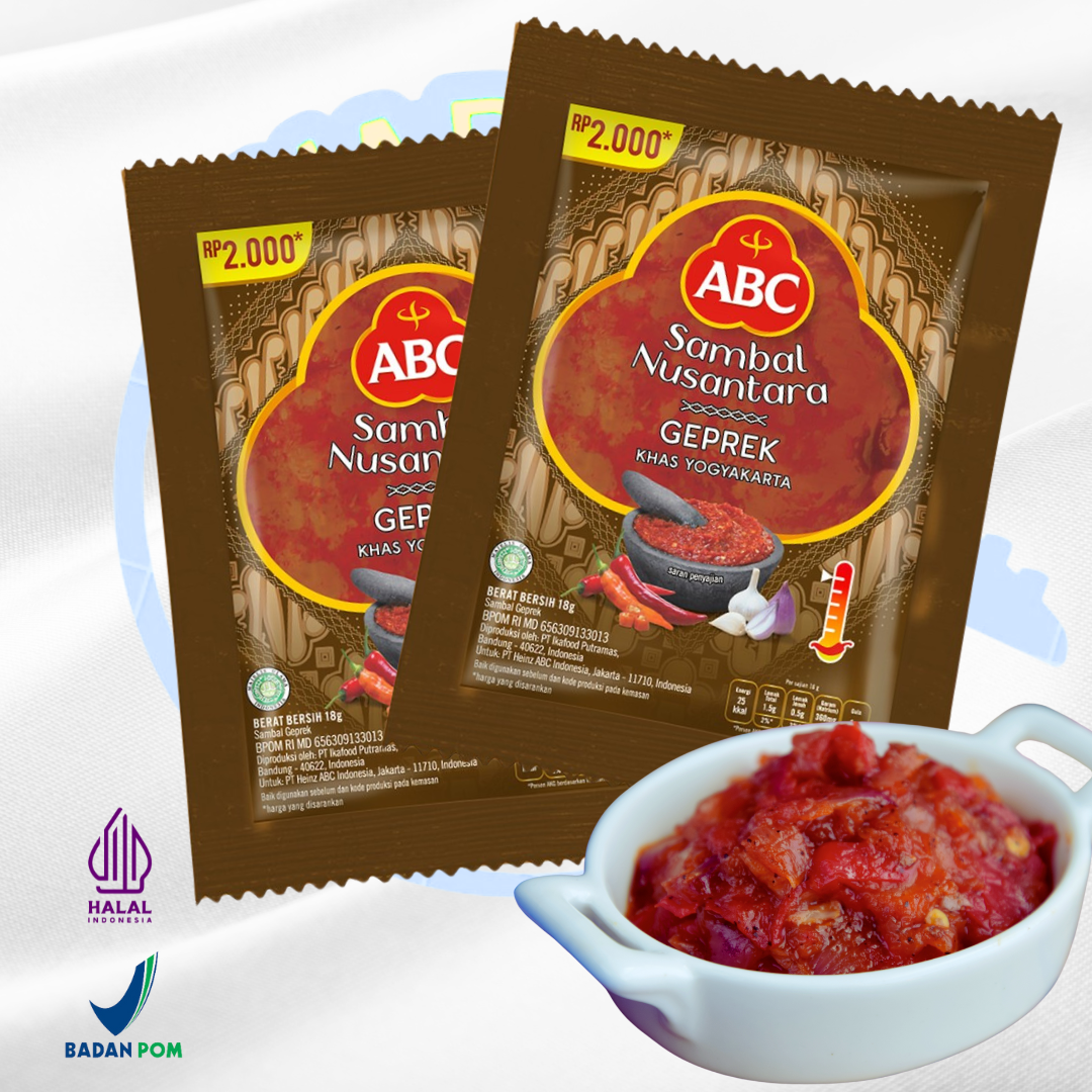 ABC Sambal Nusantara Geprek 18g Authentic Original Indonesian Hot