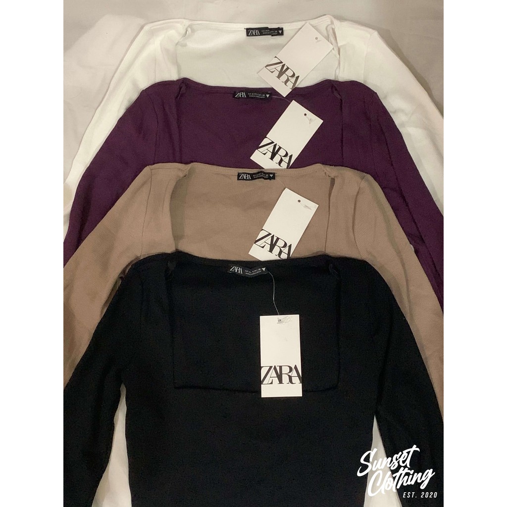 Buy Zara Squareneck Longsleeve online 