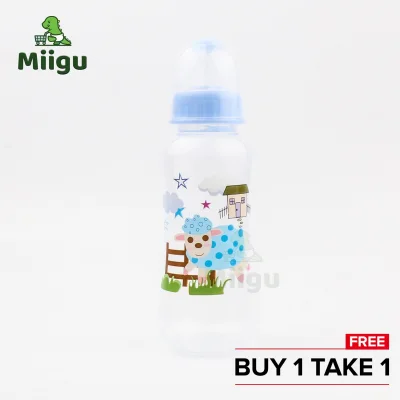 Miigu Baby BUY 1 TAKE 1 Affordable But High Quality BPA FREE Super Cute Print Good For Baby Soft Nipple Included Baby Bottles 9011